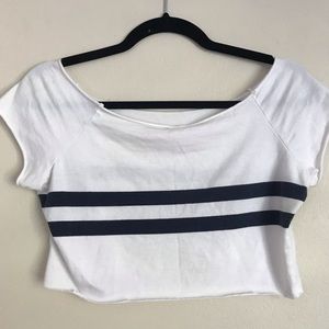 Bite brandy Melville two blue stripe top